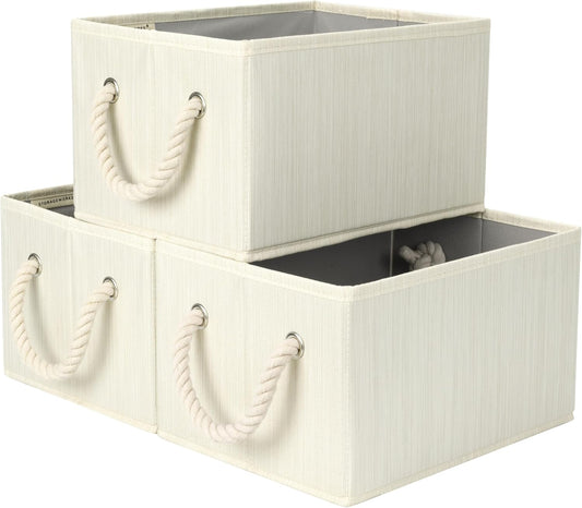 Storage Baskets for Shelves, 3-Pack