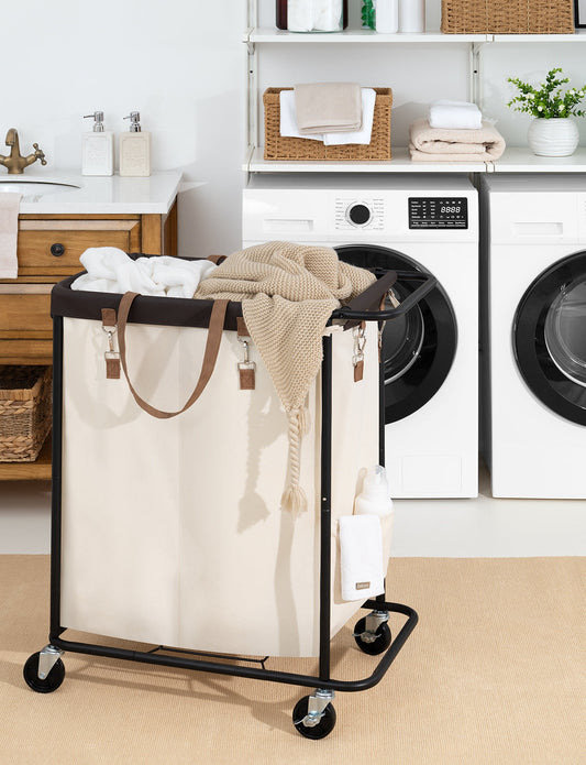 140L Extra Large Laundry Basket with Wheels, 1-Pack